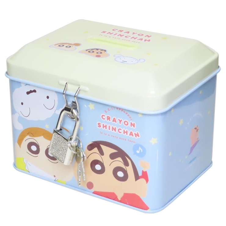 クレヨンしんちゃん 貯金箱 カギ付き缶バンク | cinemacollection | 詳細画像1 