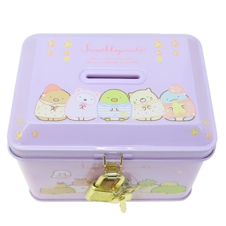 すみっコぐらし 貯金箱 カギ付き缶バンク | cinemacollection | 詳細画像2 