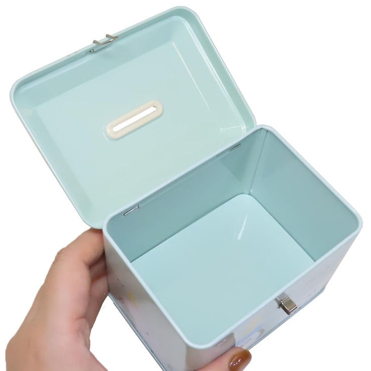 スヌーピー 貯金箱 カギ付き缶バンク[品番：BREW0159540
