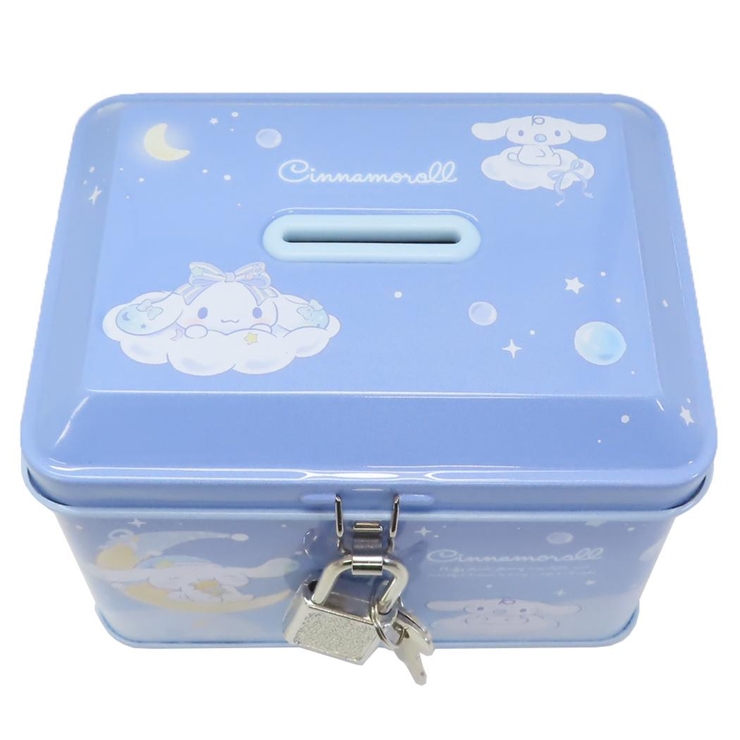 シナモロール 貯金箱 カギ付き缶バンク[品番：BREW0159533