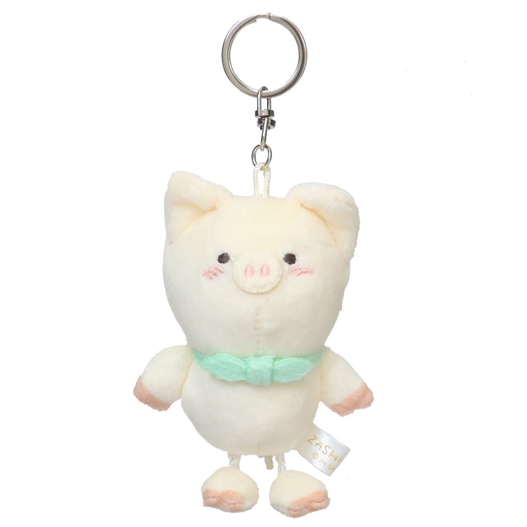 ファンシーアラモード　ザシキブタ　ぬいぐるみキーホルダー マイスウィートピアノちゃんの巾着バッグとザシキブタの