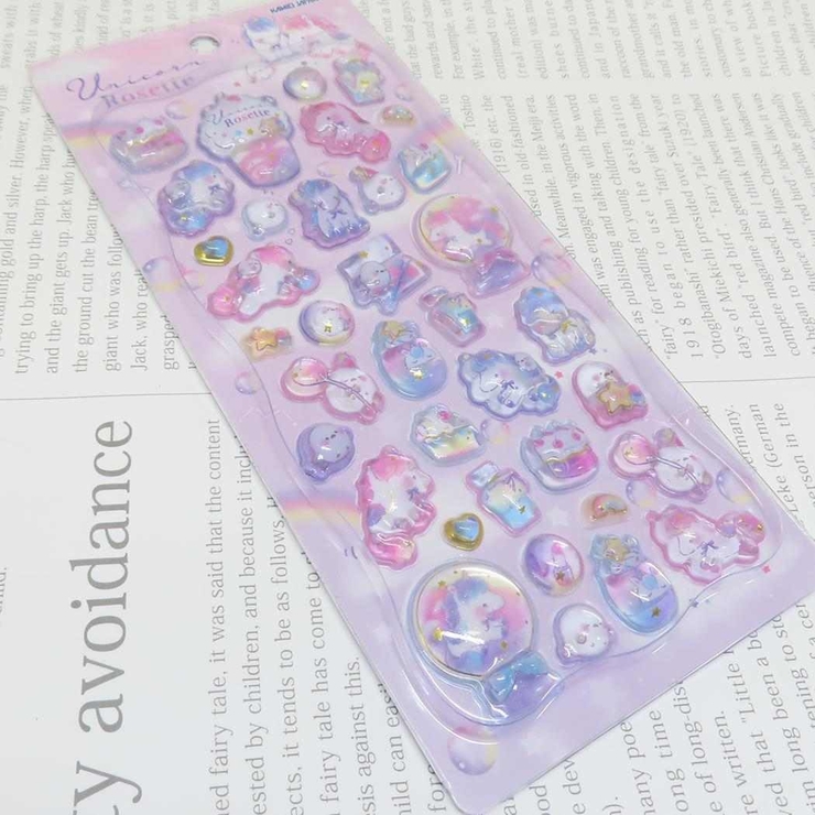 シールシート プチドロップシール ユニコーンロゼット[品番