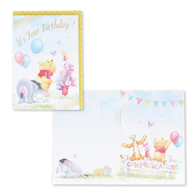 くまのプーさん グリーティングカード 誕生お祝い | cinemacollection | 詳細画像1 