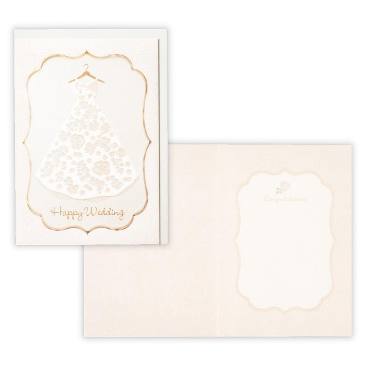 グリーティングカード 結婚お祝い ホワイトウエディングドレス2 | cinemacollection | 詳細画像1 