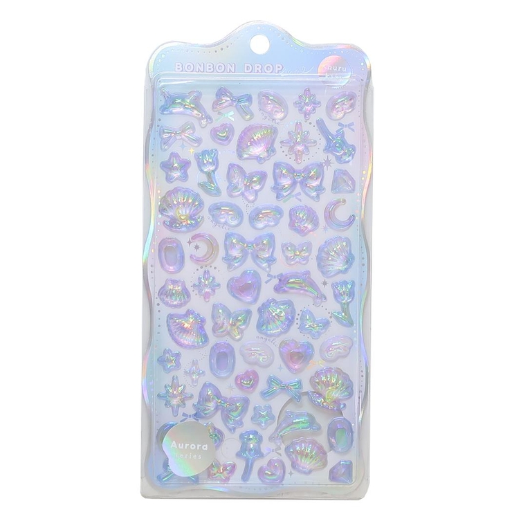 シールシート ボンボンドロップシール オーロラ[品番：BREW0162929