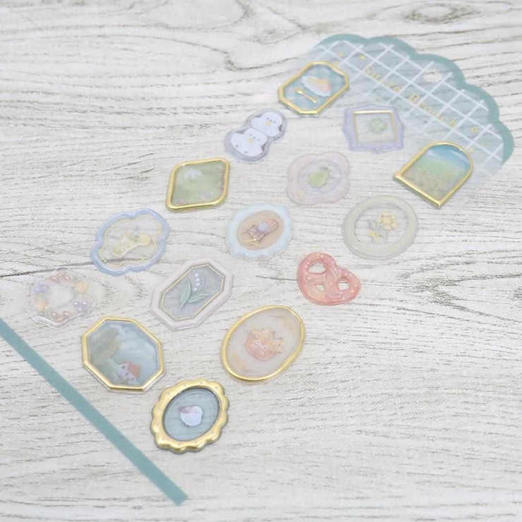 シールシート シュクレブローチステッカー さんぽ道のブローチ[品番