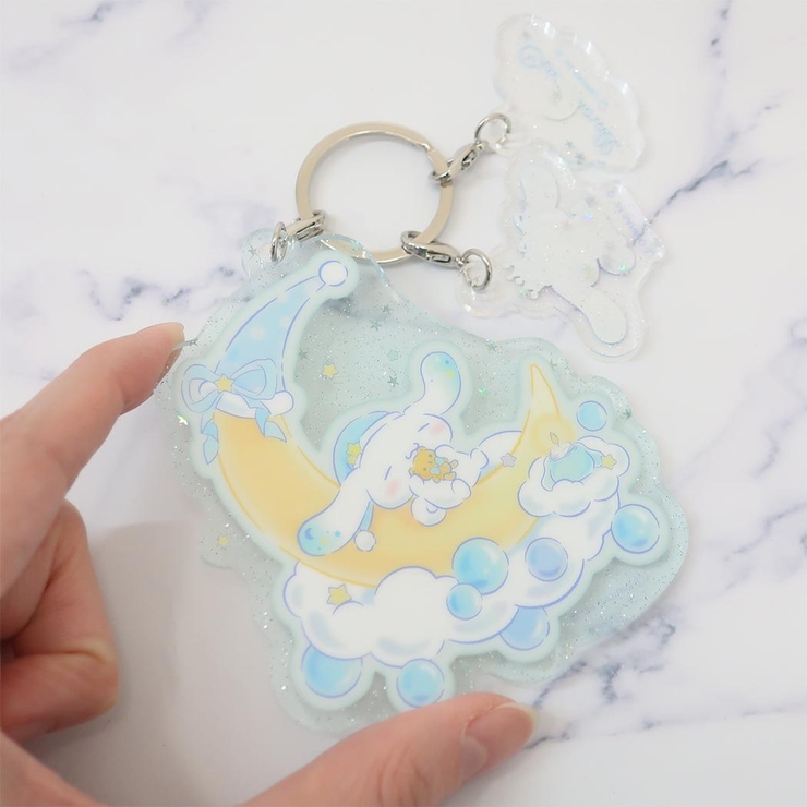 シナモロール キーリング すやすや3連チャーム | cinemacollection | 詳細画像2 