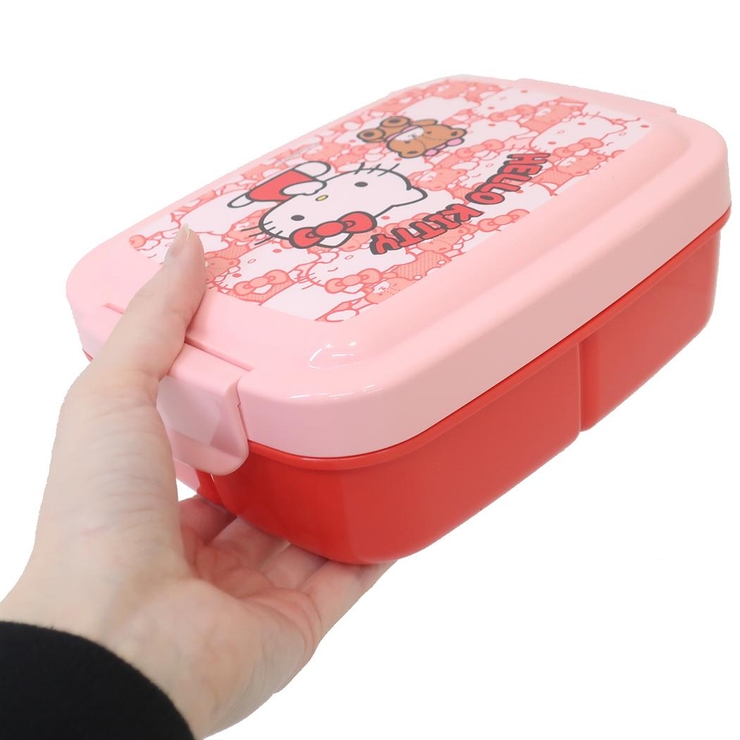 ハローキティ お弁当箱 仕切り一体型キッズランチボックス[品番 ハローキティ お弁当箱 仕切り一体型キッズランチボックス[品番