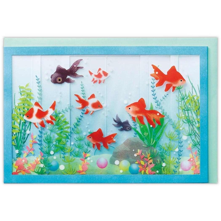 グリーティングカード 立体カード 金魚アクアリウム | cinemacollection | 詳細画像3 