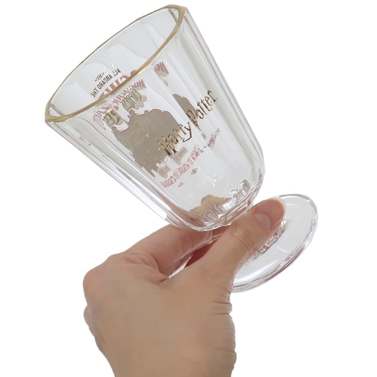 最安価格 ハリーポッター ガラスコップ 脚付きグラス[品番：BREW0178622 工芸品