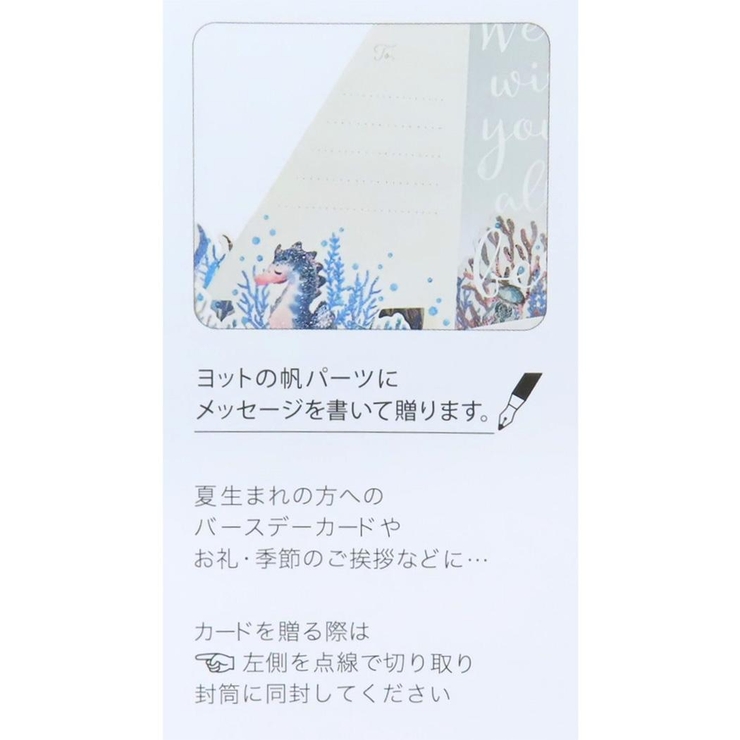 グリーティングカード ヨットポップアップカード コーラルリーフ[品番