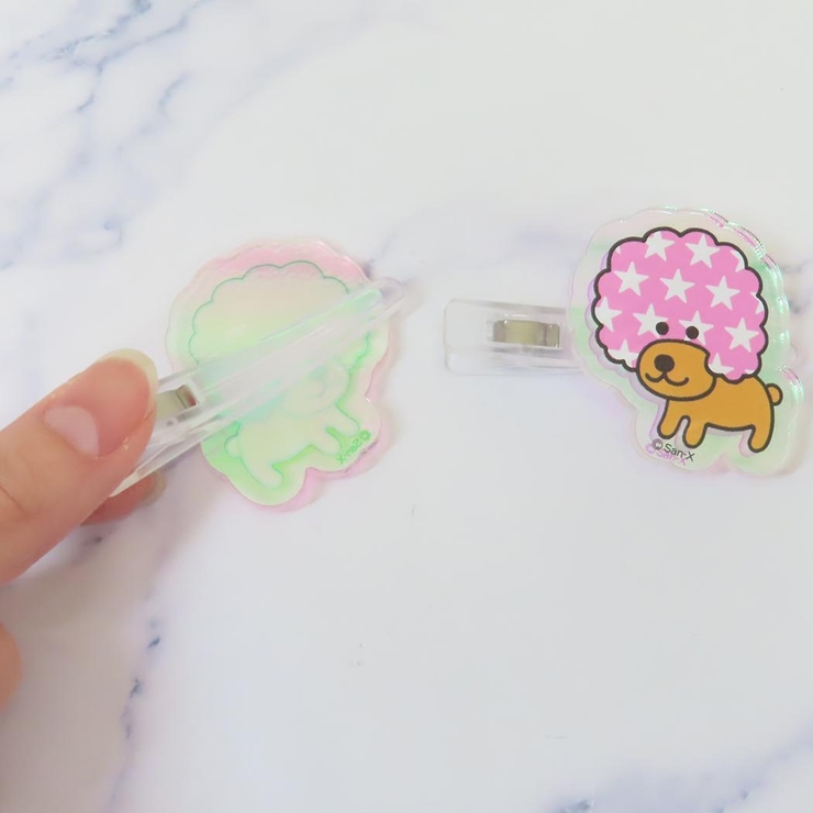 アフロ犬 ヘアアクセ オーロラアクリルヘアクリップ | cinemacollection | 詳細画像2 