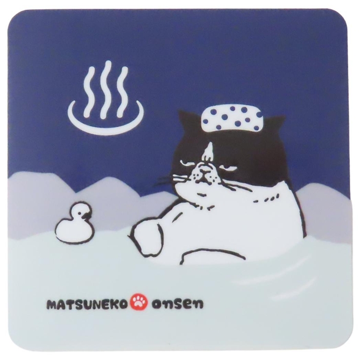 ダイカットシール ステッカー マツネコ温泉[品番：BREW0188749