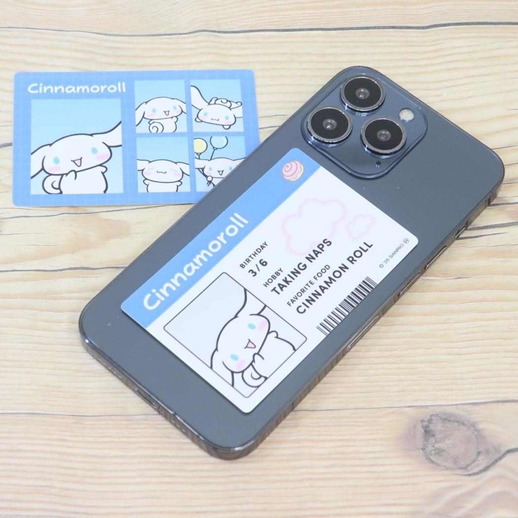 シカノシンプ シナモロール ステッカー カードセット シナモロール ビッグシール IDカード風ステッカーセット[品番