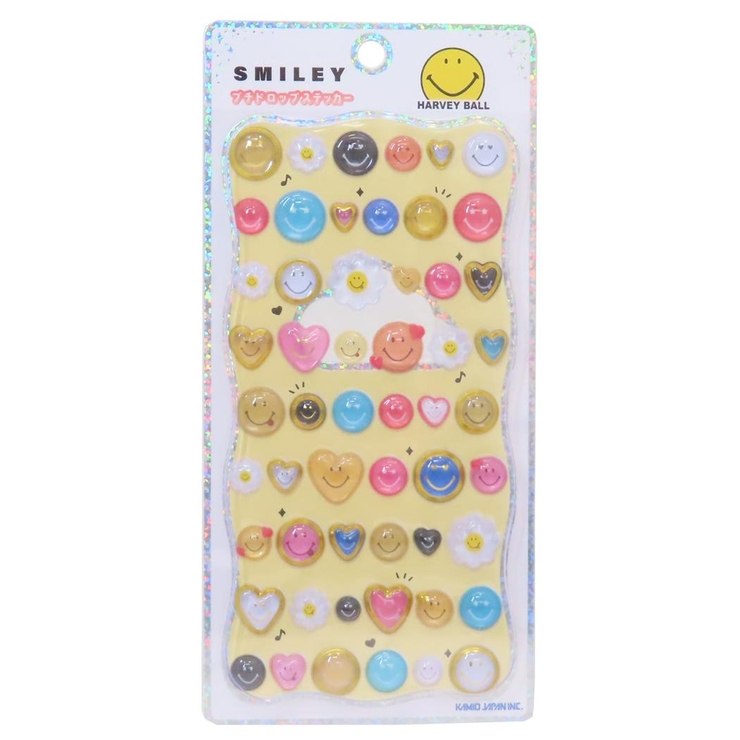 スマイリーフェイス シールシート プチドロップステッカー | cinemacollection | 詳細画像1 