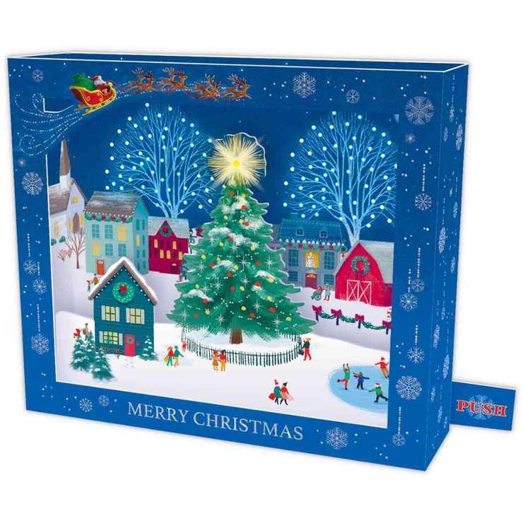 クリスマスカード 立体オルゴールカード LEDレーザークリスマスビレッジ | cinemacollection | 詳細画像3 