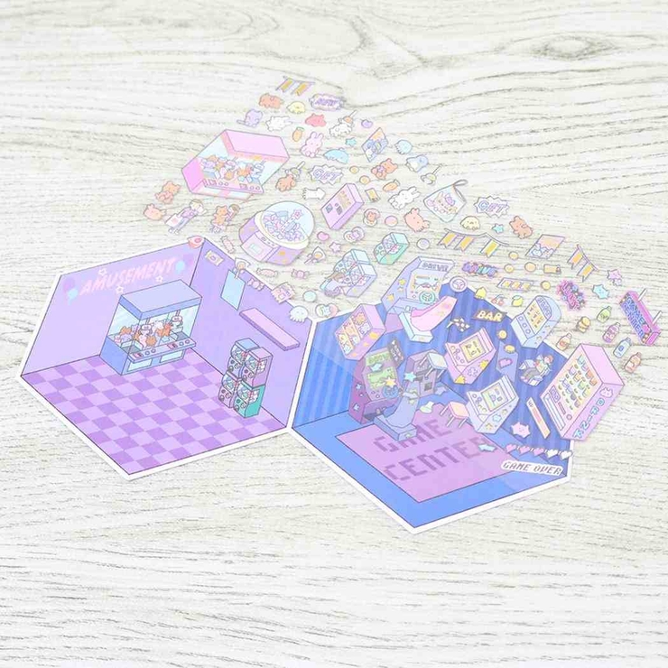 シールシート チイサナセカイシール クレーンゲームnoオミセ | cinemacollection | 詳細画像2 