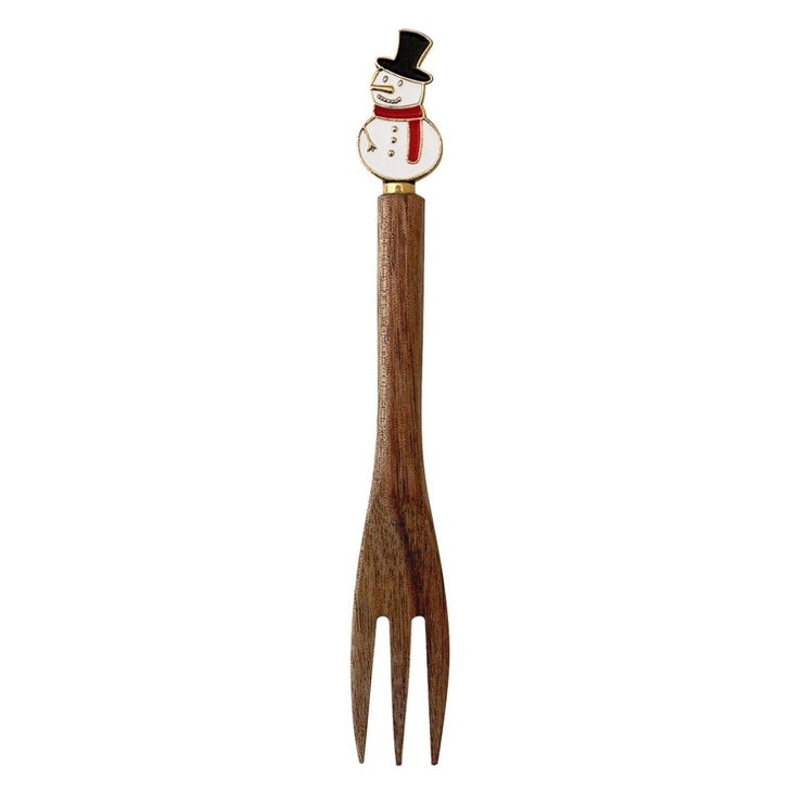 木製フォーク クリスマスウッドカトラリー スノーマンフォーク | cinemacollection | 詳細画像1 