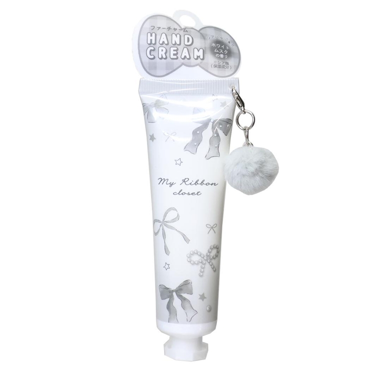 コスメ雑貨 ファーチャーム付きハンドクリーム リボン | cinemacollection | 詳細画像1 