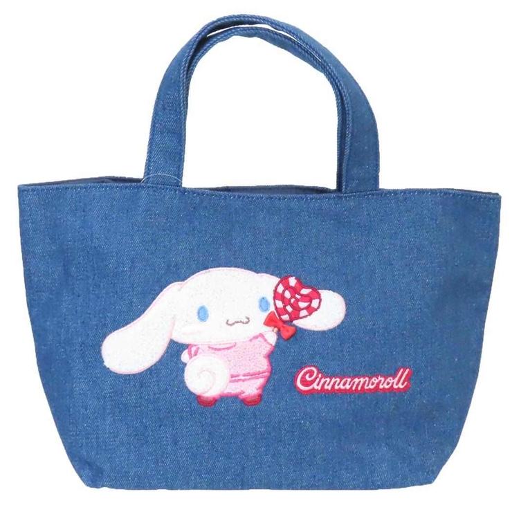 シナモロール ランチバッグ デニムサガラ刺繍トートバッグ | cinemacollection | 詳細画像1 