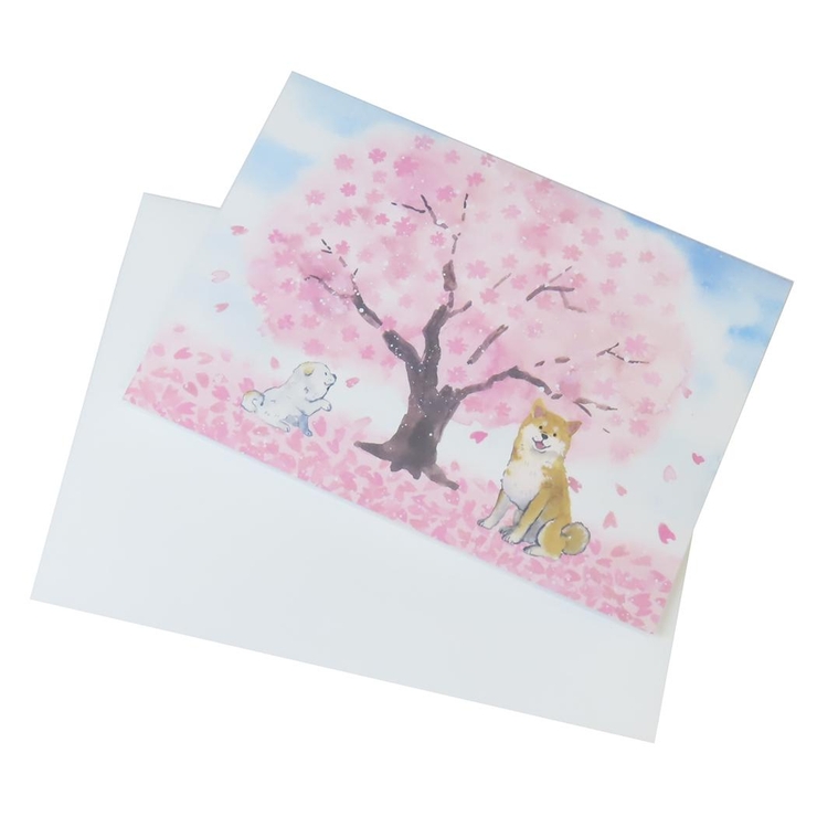 しばいぬと春 グリーティングカード メッセージカード | cinemacollection | 詳細画像1 