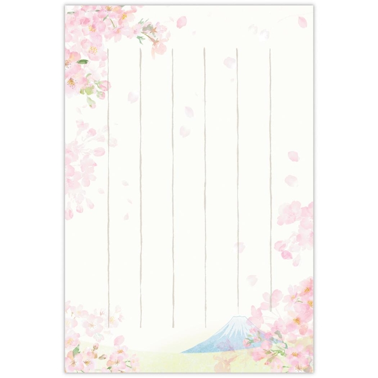 ポストカード 桜柄ハガキ箋 タテ罫線 | cinemacollection | 詳細画像3 