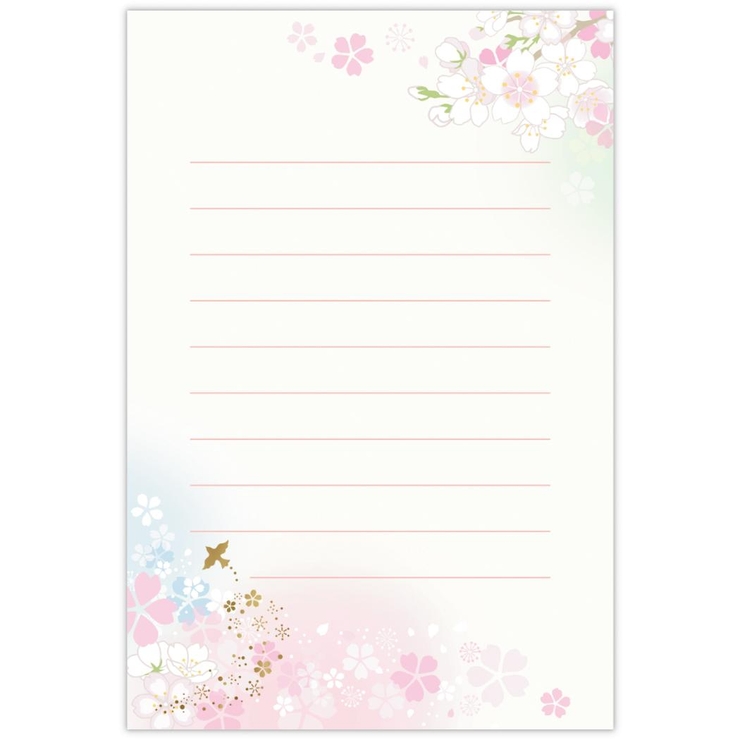 ポストカード 桜柄ハガキ箋 ヨコ罫線 | cinemacollection | 詳細画像3 
