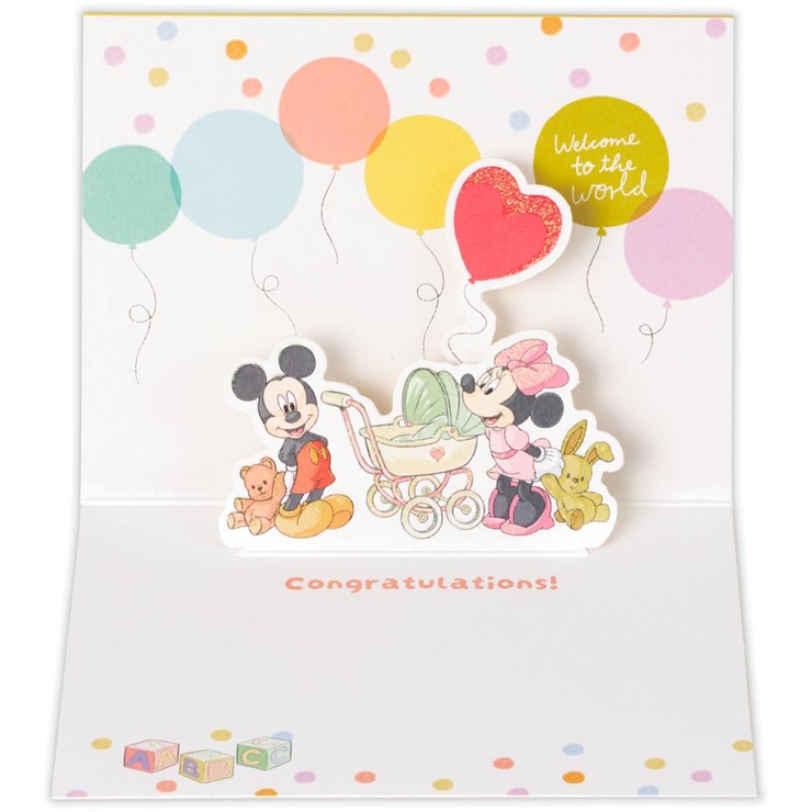 ミッキーマウス＆ミニーマウス グリーティングカード 赤ちゃん誕生お祝い | cinemacollection | 詳細画像2 