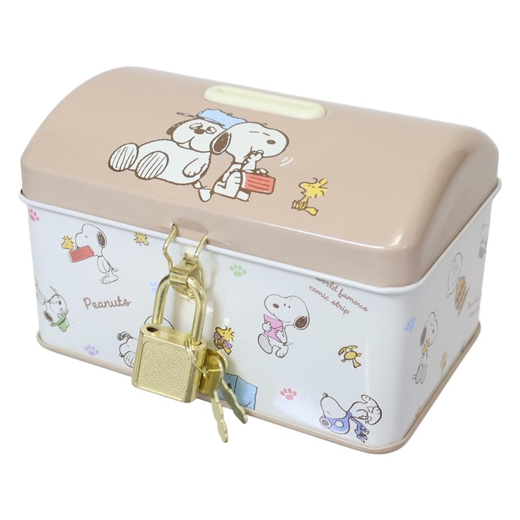 スヌーピー 貯金箱 カギ付き缶バンク | cinemacollection | 詳細画像1 