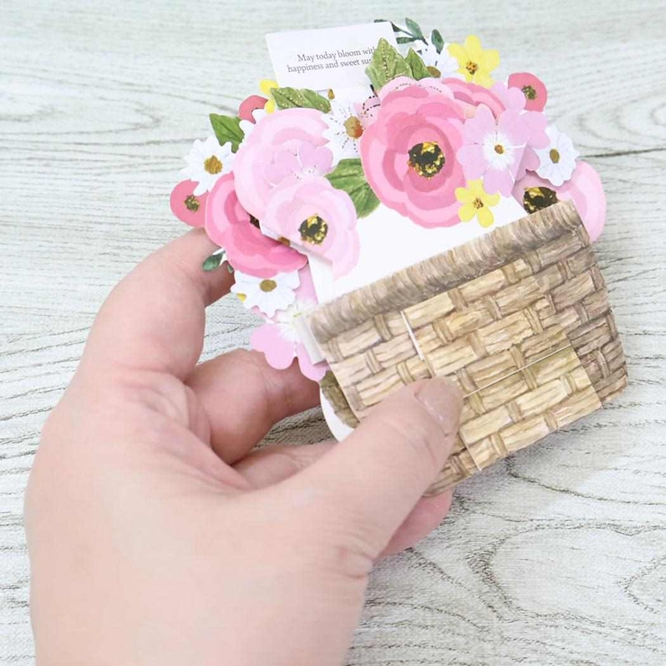 グリーティングカード フローラルポップアップバースデー フラワーバスケット | cinemacollection | 詳細画像3 