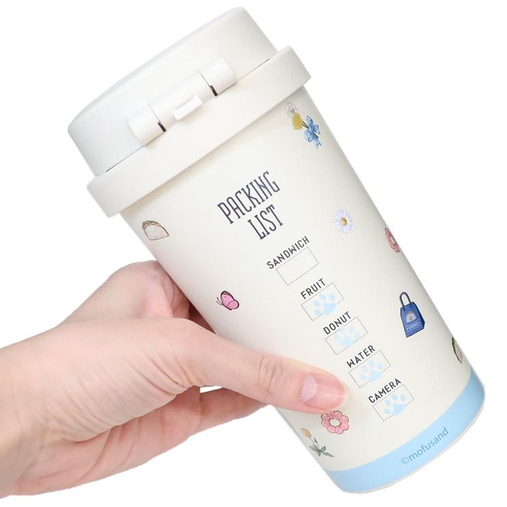モフサンド 保温保冷水筒 ステンレスワンプッシュタンブラー370ml | cinemacollection | 詳細画像2 