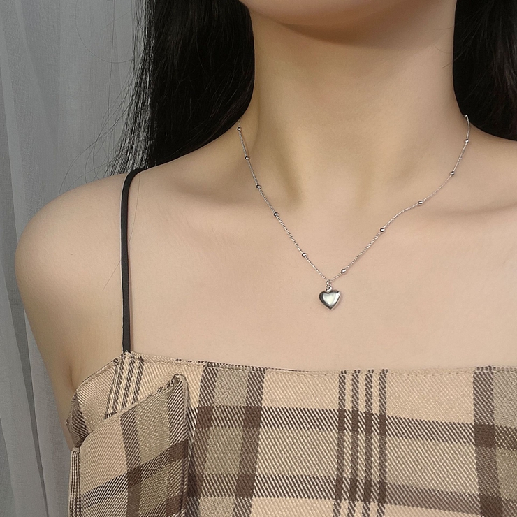 ハートモチーフ ネックレス アクセサリー シルバー ゴールド