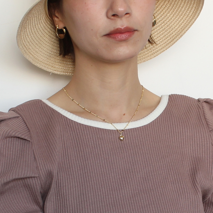 ハートモチーフ ネックレス アクセサリー シルバー ゴールド
