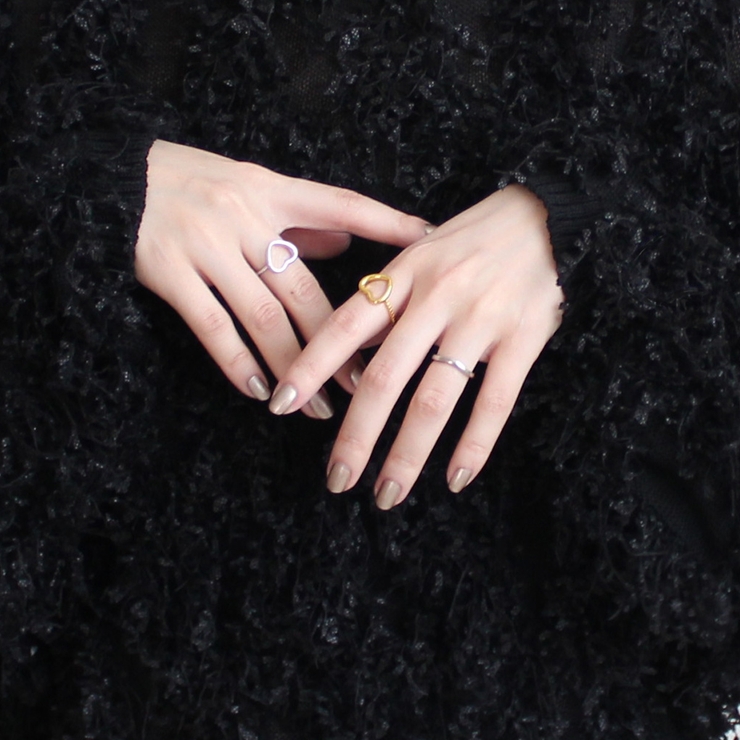 ハート モチーフ リング 一癖 シルバー ゴールド アクセサリー | SELECT LEVERY  | 詳細画像5 