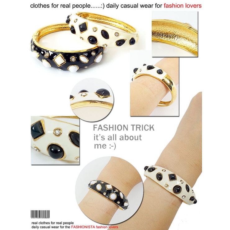 モノトーンストーンバングル | coca | 詳細画像2 