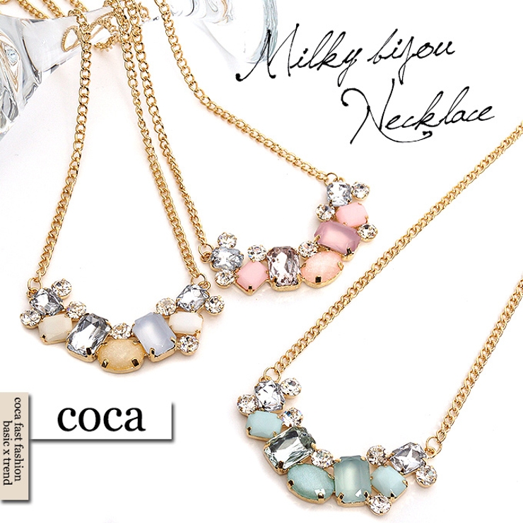 多形ミルキービジューデコラネックレス（ジュエリー アクセサリー | coca | 詳細画像1 