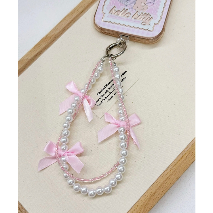 ピンク | 冬新作 リボン フェイクパール | LOVERS