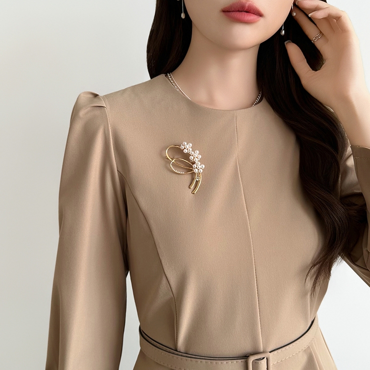 品よく映えるパールラインブローチ セレモニー ブローチ | COCOMOMO | 詳細画像4 