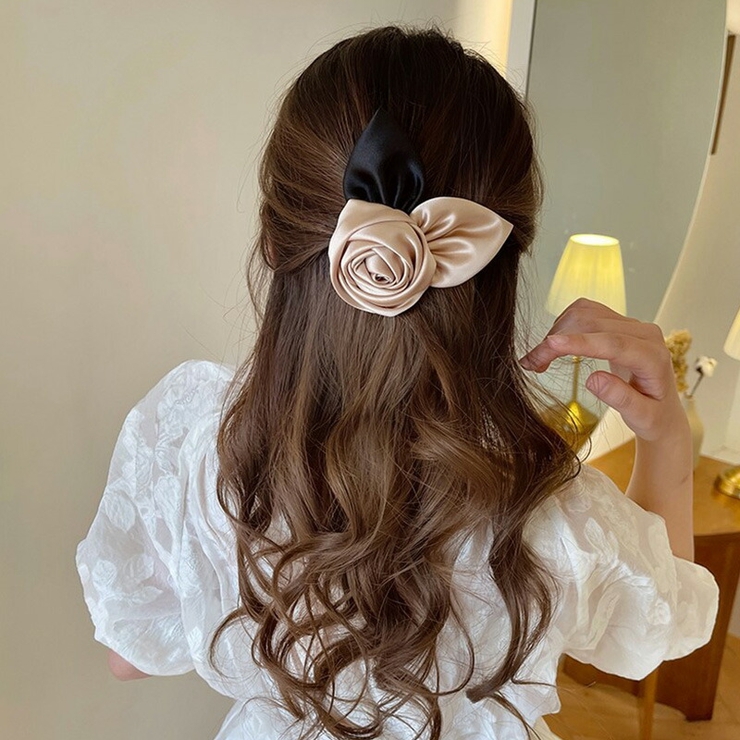 ヘアアクセサリー バラヘアアクセサリー バレッタ[品番：COCW0005102