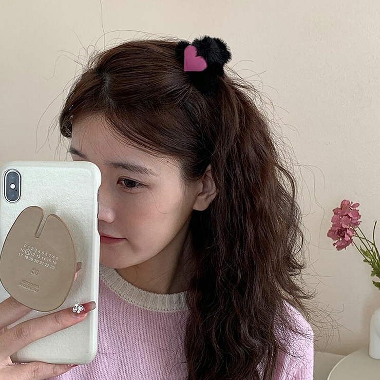 ヘアクリップ ミニバンスクリップ ふわふわファーミニヘアクリップ