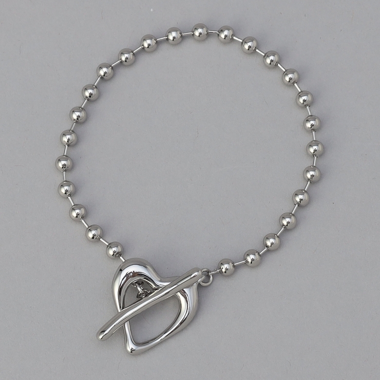SILVER | ハートマンテルボールチェーンブレスレット | coen【women】
