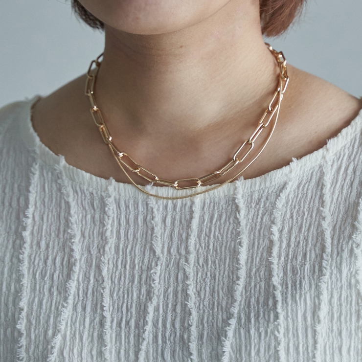 GOLD | ボリュームチェーン二連ネックレス | coen【women】