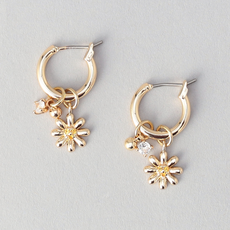 GOLD | フラワーモチーフ 2wayフープピアス | coen【women】