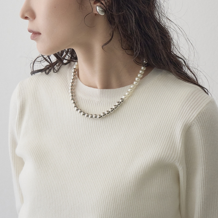 その他1 | パール調×メタルボールビーズ ミックス ショートネックレス | coen【women】