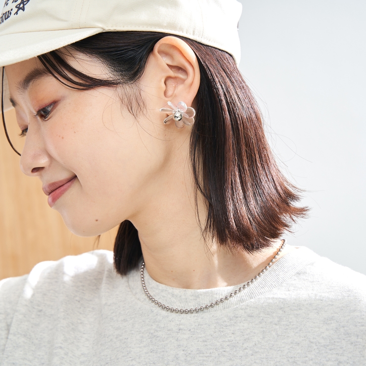 クリアフラワーピアス | coen【women】 | 詳細画像2 