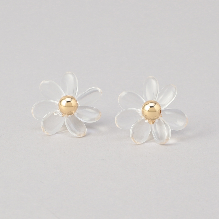 GOLD | クリアフラワーピアス | coen【women】