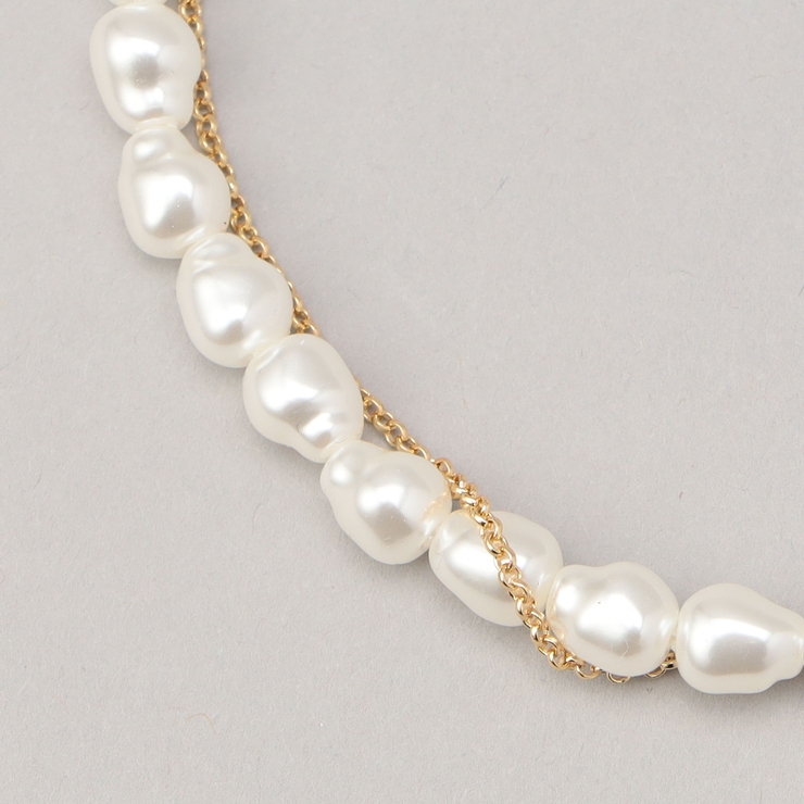 アシメチェーン樹脂パールネックレス | coen【women】 | 詳細画像4 