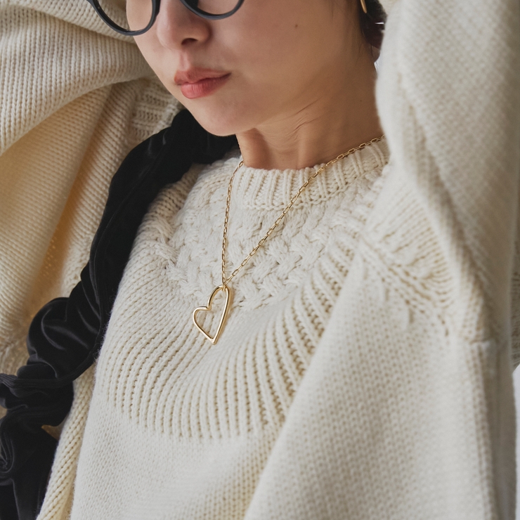ロングチェーンハートモチーフネックレス | coen【women】 | 詳細画像3 