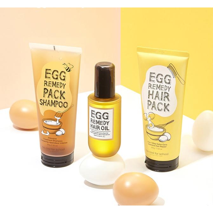 トゥークールフォ―スクール(too cool for 200ML school) Egg Hair for cool エッグレミディヘアパック  Remedy Pack too school 韓国コスメ