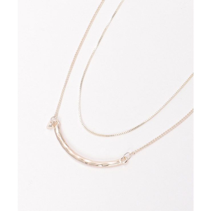 カーブメタル2連ネックレス | ikka  | 詳細画像3 